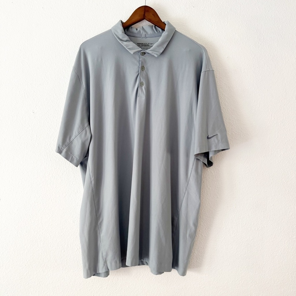 Nike Golf Tour Performance Polo Sporty XXL Blue Gray Dri FIT Athleisure Mens - Picture 2 of 10